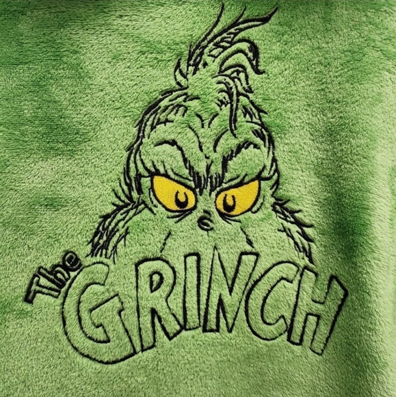 Grinch Christmas Fleece Pullover Hoodie Unisex Small - Picture 4 of 4